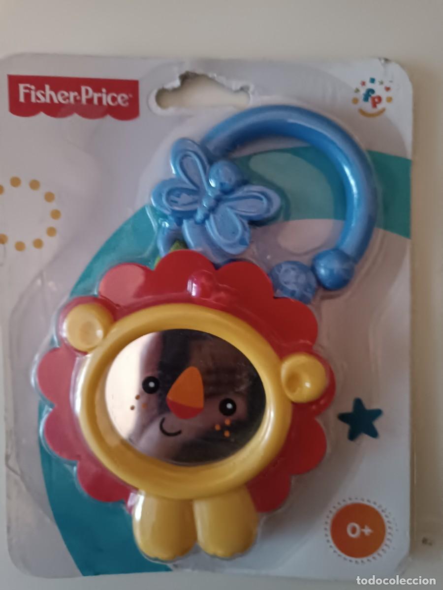 Jouets Anciens et Jeux de collection: Fisher-Price Lion Mirror Teether vintage nuevo en bl&iacute;ster original