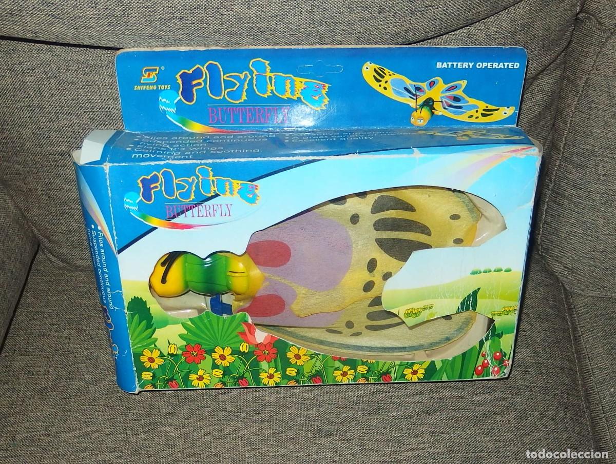 Antique Toys and Collectible Games: FLYING BUTTERFLY,MARIPOSA VOLADORA,BATTERY OPERATED,A PILAS,CAJA ORIGINAL,A ESTRENAR