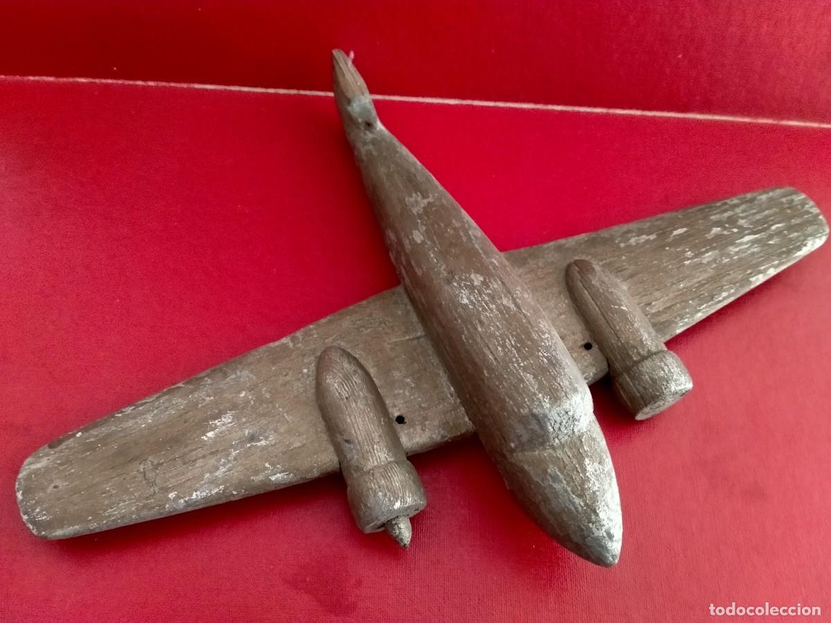 Antique Toys and Collectible Games: juguete de avion antiguo de madera creo a&ntilde;os 50