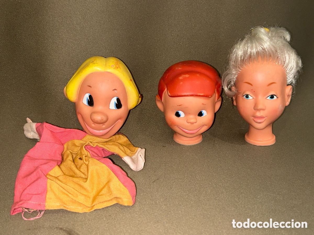 Antique Toys and Collectible Games: LOTE DE 3 MARIONETAS DE MANO A&Ntilde;OS 70 TODAS DE FAMOSA 2 CABEZAS Y UNA COMPLETA *VER FOTOS*