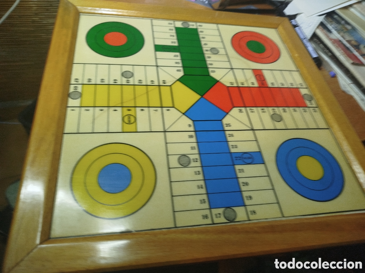 Antique Toys and Collectible Games: Tablero de parch&iacute;s antiguo. Tablero de la oca antiguo. Jugo de la oca y parch&iacute;s