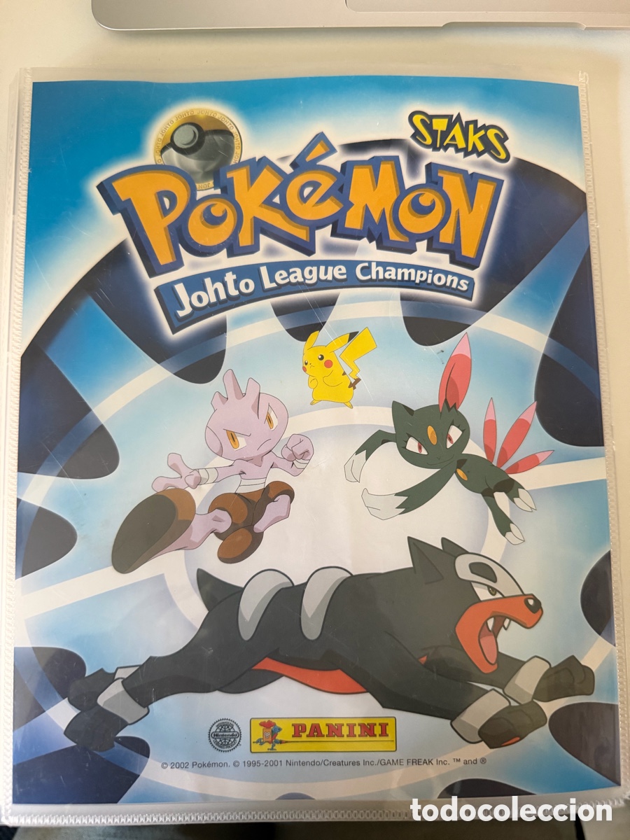 Brinquedos antigos e Jogos de cole&ccedil;&atilde;o: Album Coleccion Staks Pokemon Panini 2002 Johto + Holograficos
