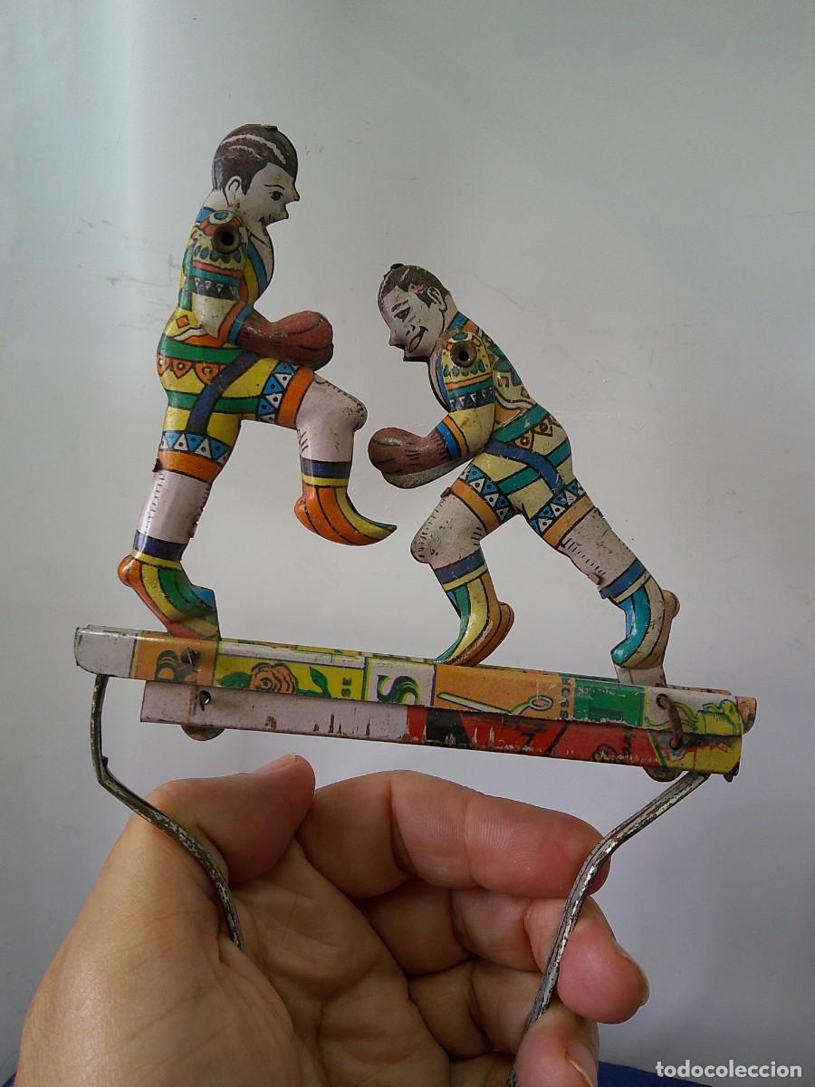 Juguetes antiguos y juegos de colecci&oacute;n: &iexcl;&iexcl; BOXEADORES. Juguete Metalico. ORIGINAL-DE EPOCA. Manual. !! C-14.