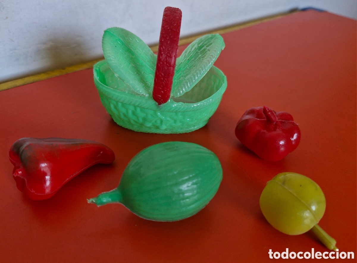 Juguetes antiguos y juegos de colecci&oacute;n: MINI CESTA PIC-NIC VERDURAS Y FRUTAS.NACIONAL 60'S.NUEVA.