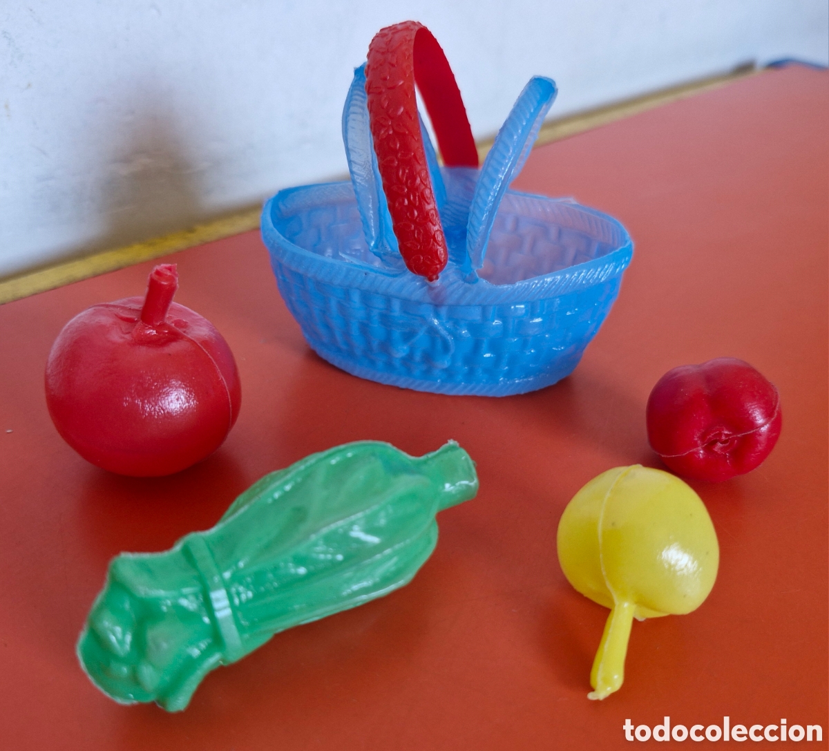 Juguetes antiguos y juegos de colecci&oacute;n: MINI CESTA PIC-NIC VERDURAS Y FRUTAS.NACIONAL 60'S.NUEVA.