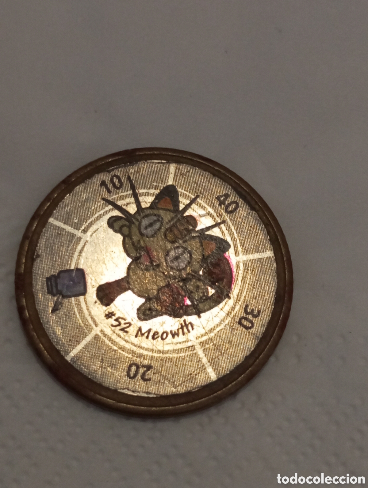 Juguetes antiguos y juegos de colecci&oacute;n: Pokemon tazo metal 52 meowth 1999
