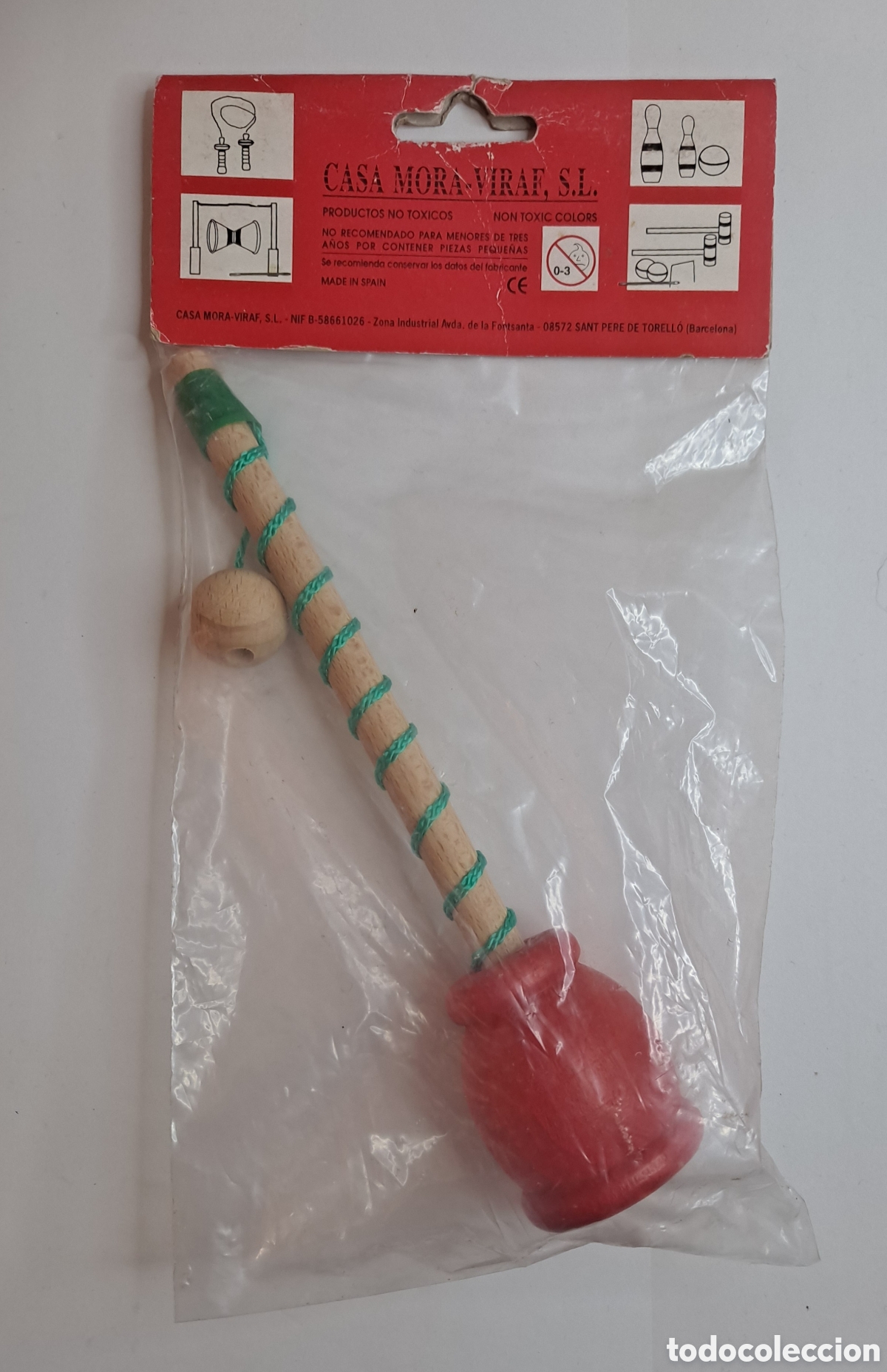 Juguetes antiguos y juegos de colecci&oacute;n: JUEGO DE MADERA BOLICHE. NUEVO. CASA MORA VIRAF. HABILIDAD. 19 CM. SIN ESTRENAR.
