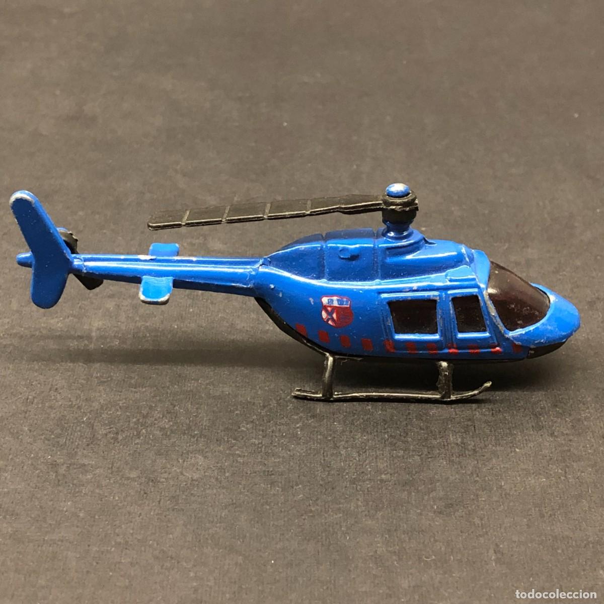 Juguetes antiguos y juegos de colecci&oacute;n: HELICOPTERO - AZUL - 9,5 CM - HELICOPTERO DE JUGUETE / 1196