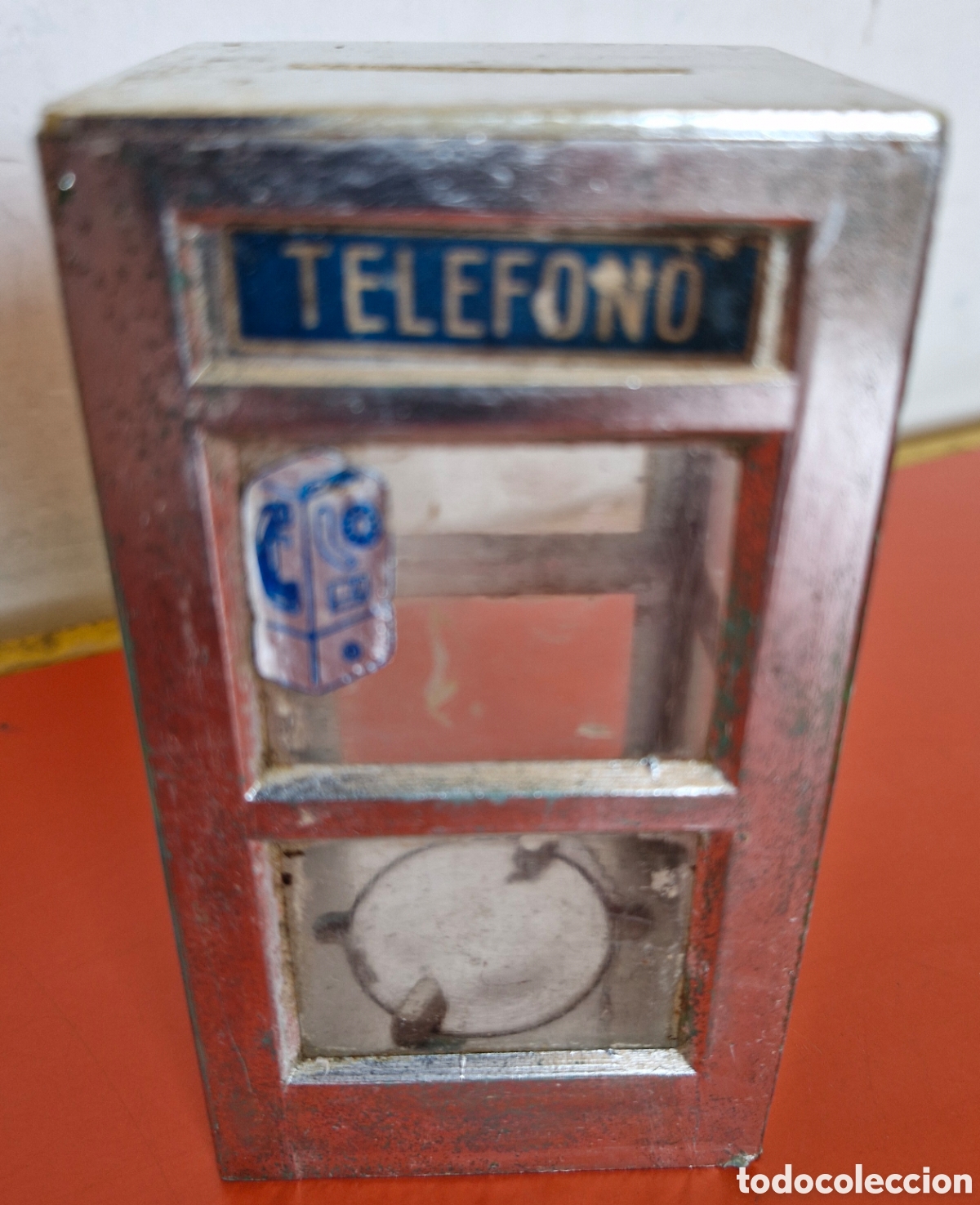 Juguetes antiguos y juegos de colecci&oacute;n: HUCHA CABINA TELEF&Oacute;NICA.BOTOPLASTIC - VILPA 70'S.SIN USO.