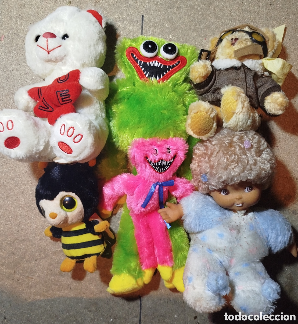Juguetes antiguos y juegos de colecci&oacute;n: Lote peluches y mu&ntilde;ecos