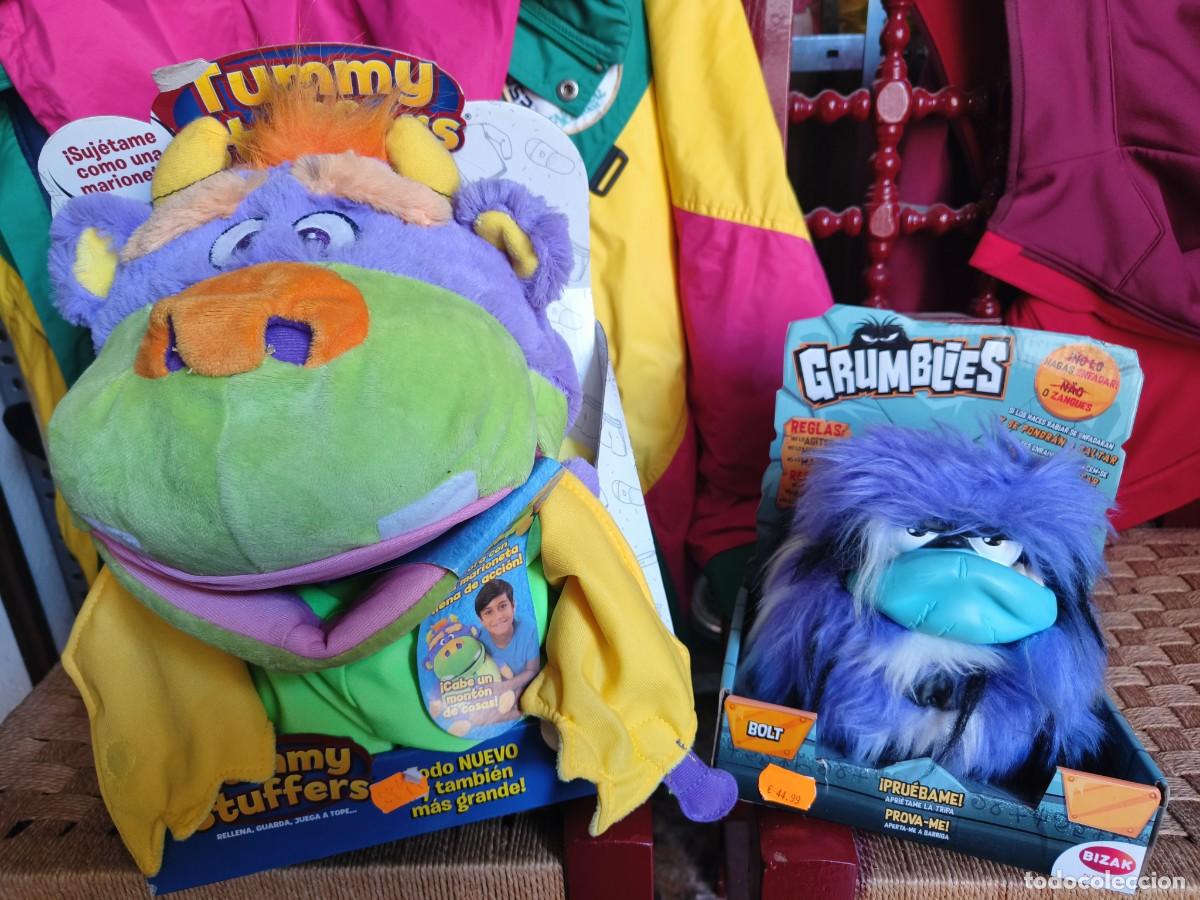 Juguetes antiguos y juegos de colecci&oacute;n: 2 Peluches Tummy Stuffers + Grumblies tipo pet monster inspirados en monstruos de a&ntilde;os 80