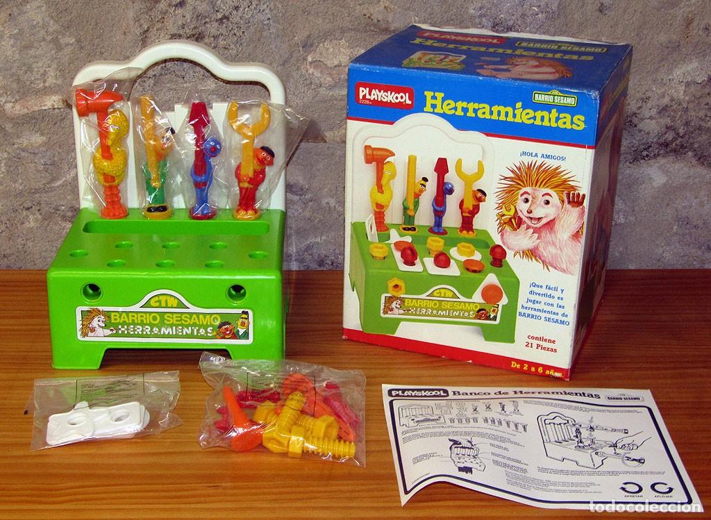 Juguetes antiguos y juegos de colecci&oacute;n: ANTIGUO BANCO DE HERRAMIENTAS DE BARRIO S&Eacute;SAMO, DE PLAYSKOOL - NUEVO Y EN SU CAJA - A&Ntilde;OS 80