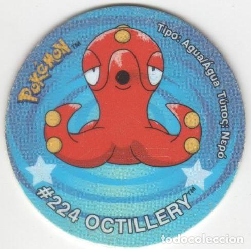 Juguetes antiguos y juegos de colecci&oacute;n: COLECCI&Oacute;N TAZOS MATUTANO POK&Eacute;MON STICKER TAZO SIN PEGATINA CAPS N&ordm; 05 5 #223 REMORAID #224 OCTILLERY