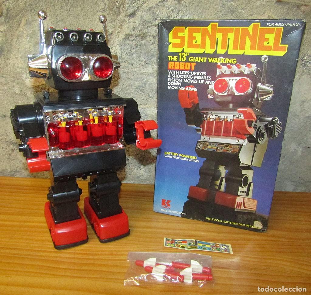 Juguetes antiguos y juegos de colecci&oacute;n: ANTIGUO ROBOT SENTINEL, de KAMCO - NUEVO, EN SU CAJA Y FUNCIONANDO - HONG KONG