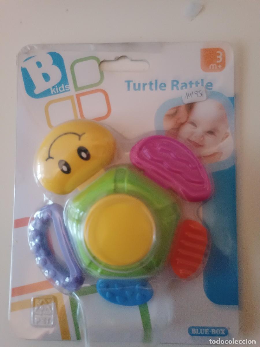Juguetes antiguos y juegos de colecci&oacute;n: B kids Blue Box Turtle Rattle sonajero tortuga 3m+ sin estrenar