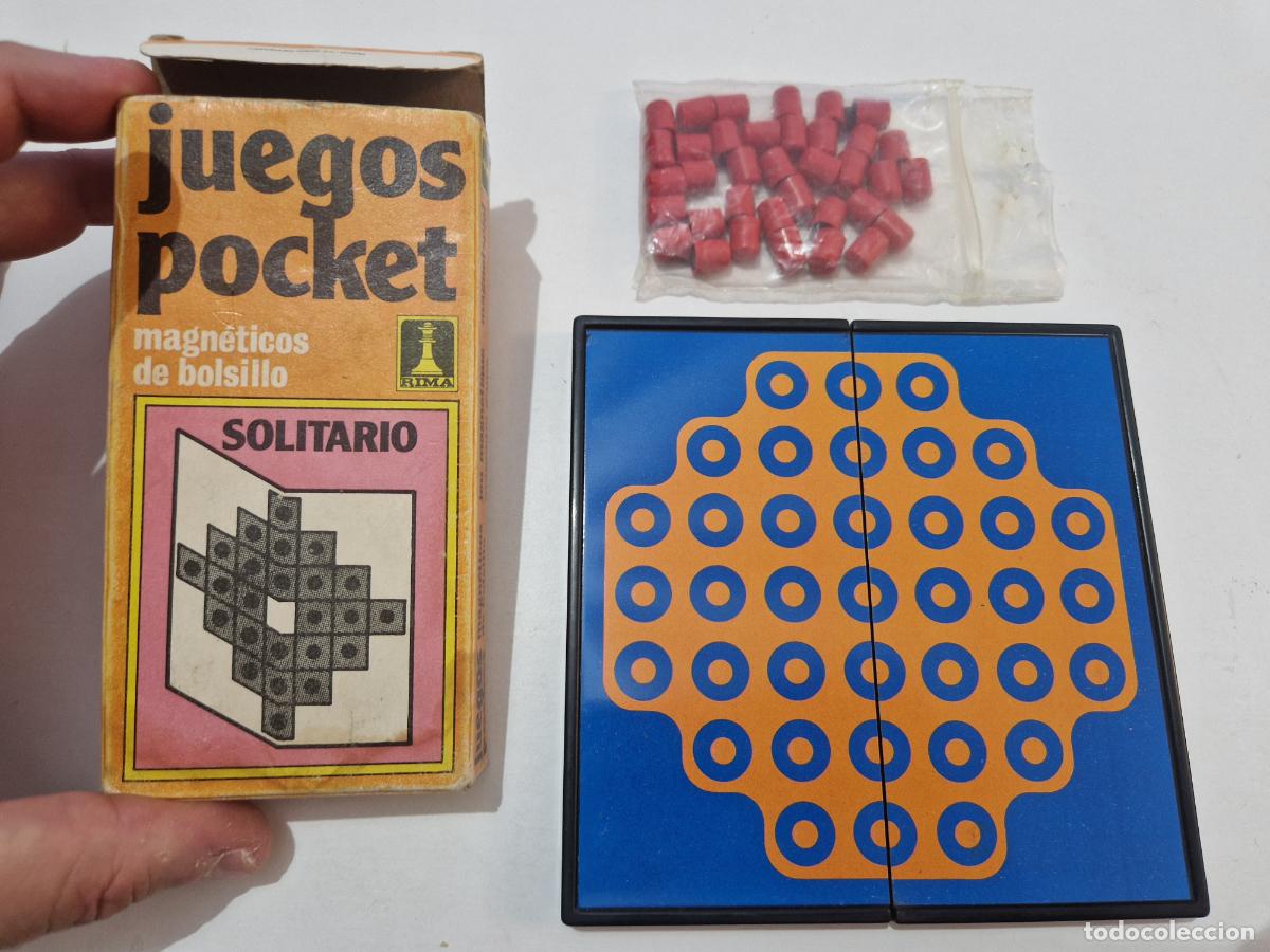 Juguetes antiguos y juegos de colecci&oacute;n: antiguo mini juego pocket de bolsillo magnetico solitario Rima a&ntilde;os 80 kiosko juguete