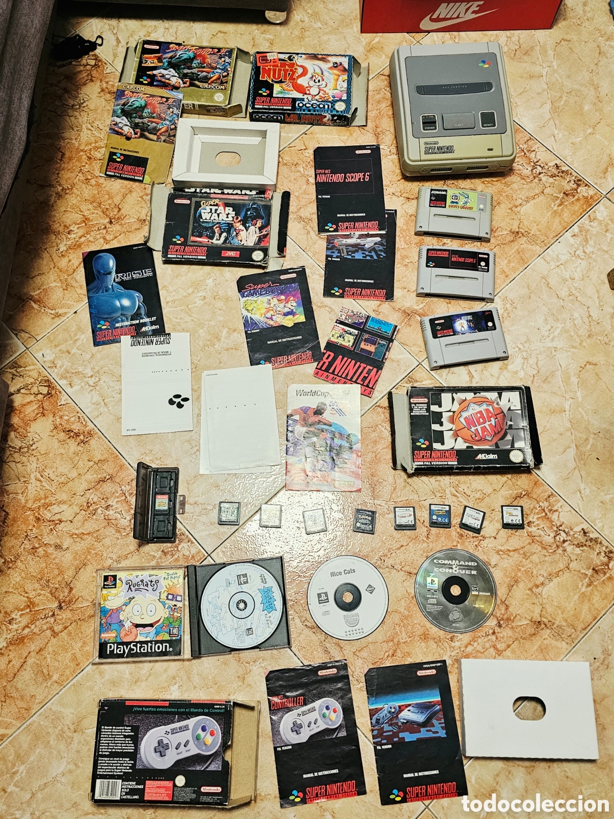 Juguetes antiguos y juegos de colecci&oacute;n: Lote V&iacute;deojuegos y Consola Super Nintendo