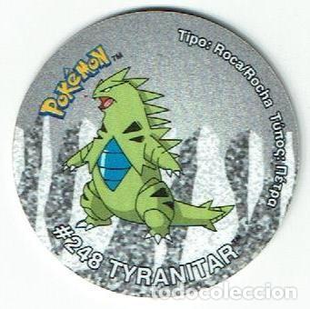 Juguetes antiguos y juegos de colecci&oacute;n: COLECCI&Oacute;N TAZOS MATUTANO NINTENDO POK&Eacute;MON STICKER TAZO CAPS POGS SIN PEGATINA N&ordm; 20 #248 TYRANITAR