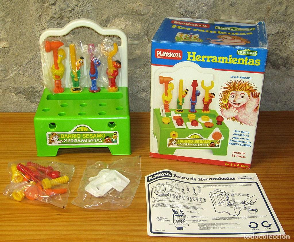 Juguetes antiguos y juegos de colecci&oacute;n: ANTIGUO BANCO DE HERRAMIENTAS DE BARRIO S&Eacute;SAMO, DE PLAYSKOOL - NUEVO Y EN SU CAJA - A&Ntilde;OS 80