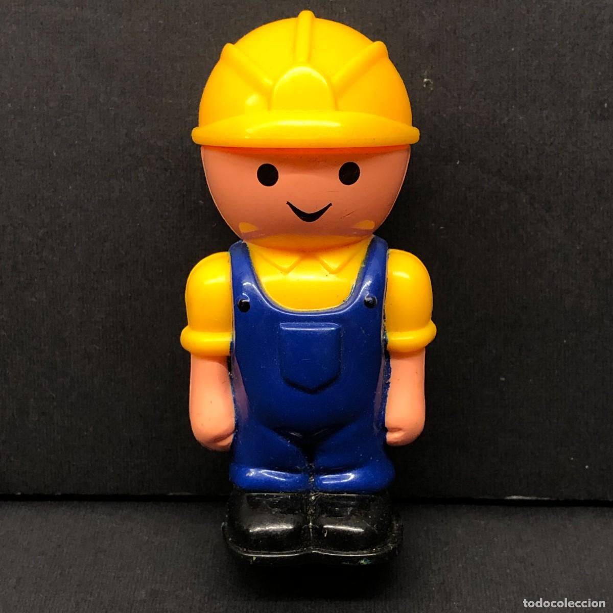 Juguetes antiguos y juegos de colecci&oacute;n: FIGURA DE TRABAJADOR TONKA MIGHTYS CONSTRUTION - 1987 - VINTAGE - 7 CM / 1579