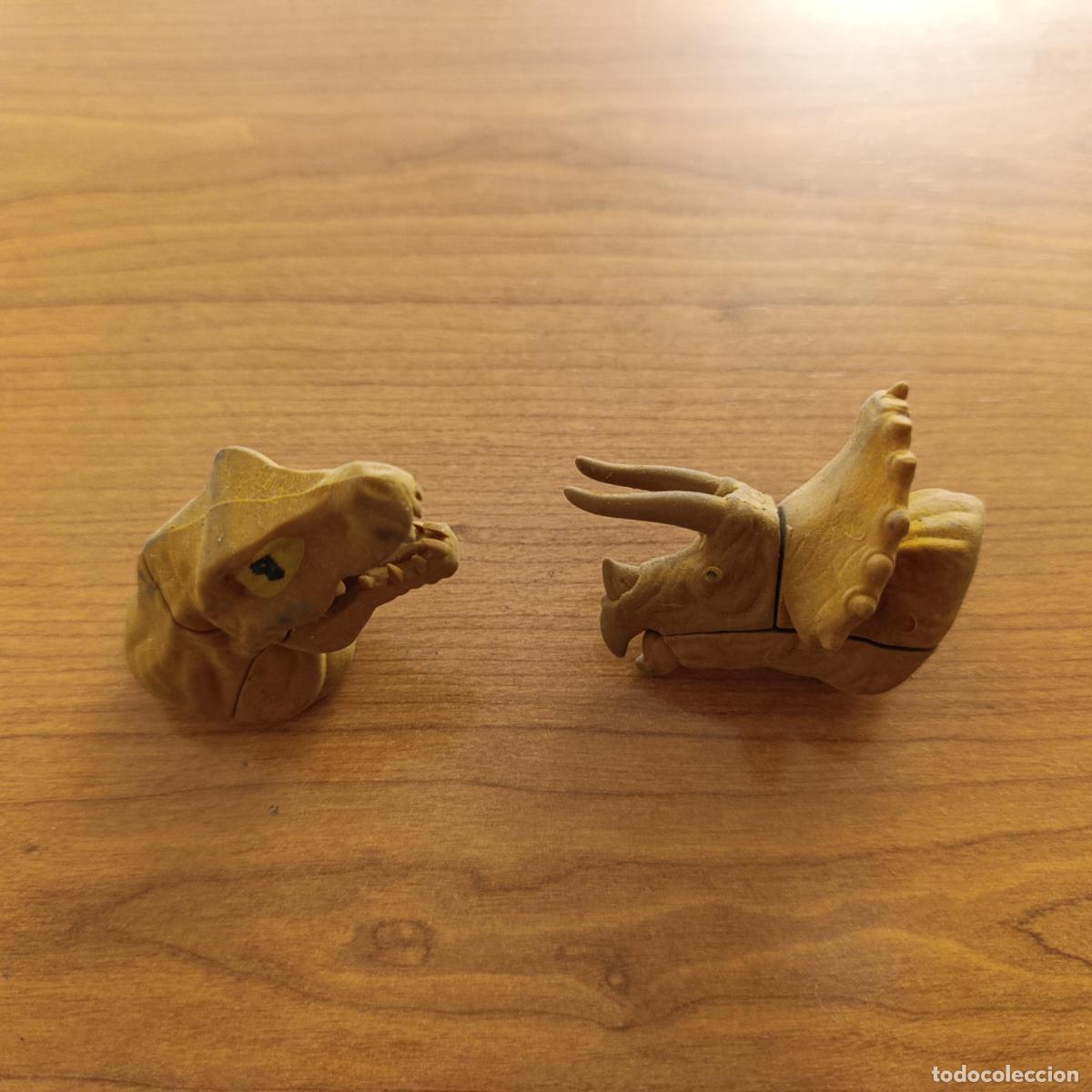 Juguetes antiguos y juegos de colecci&oacute;n: ROMPECABEZAS. PAREJAS DE CABEZAS DE DINOSAURIOS. T REX Y TRICERATOPS. JUGUETE