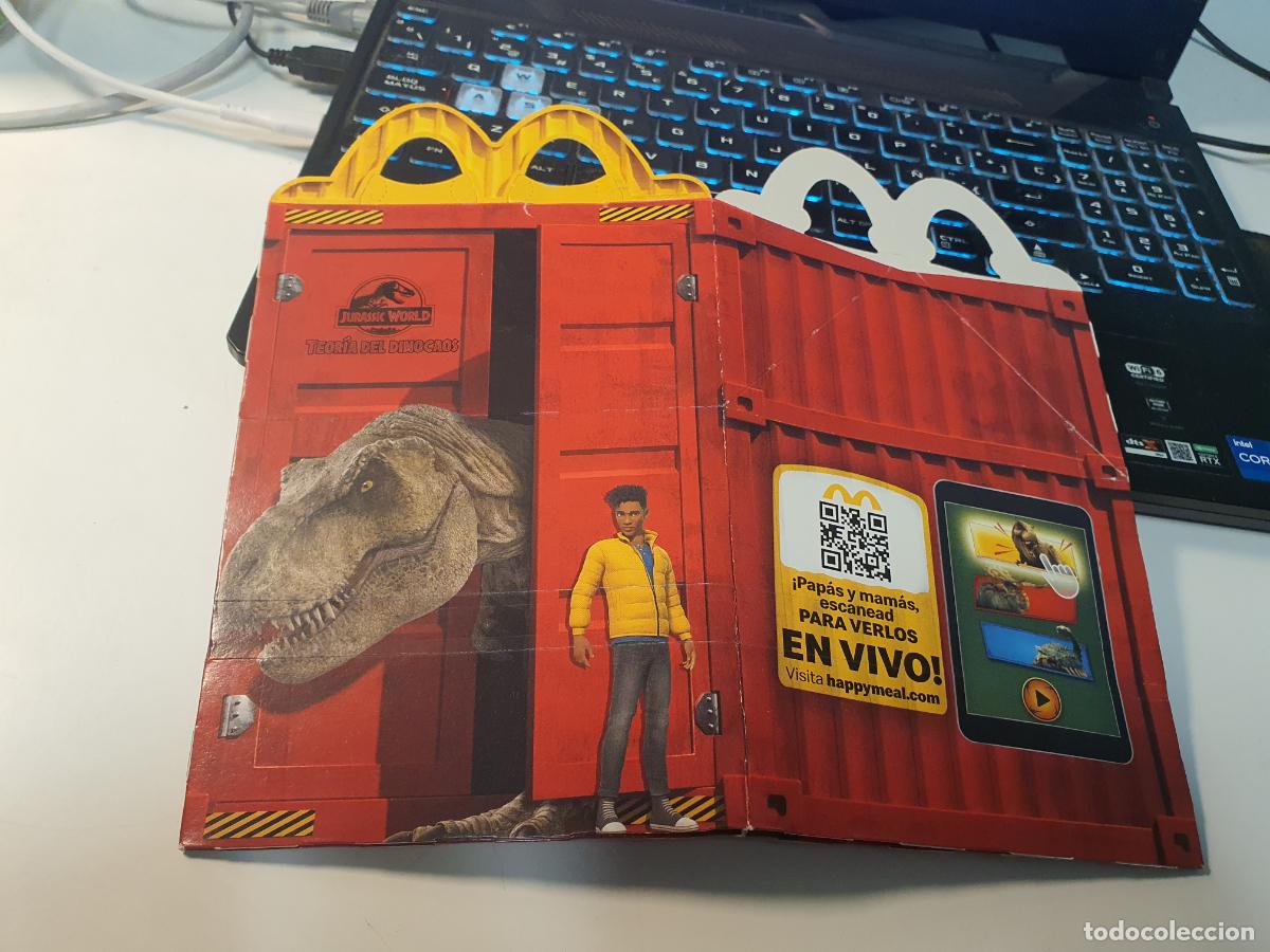 Juguetes antiguos y juegos de colecci&oacute;n: CAJA MCDONALDS MC DONALDS - JURASSIC WORLD -