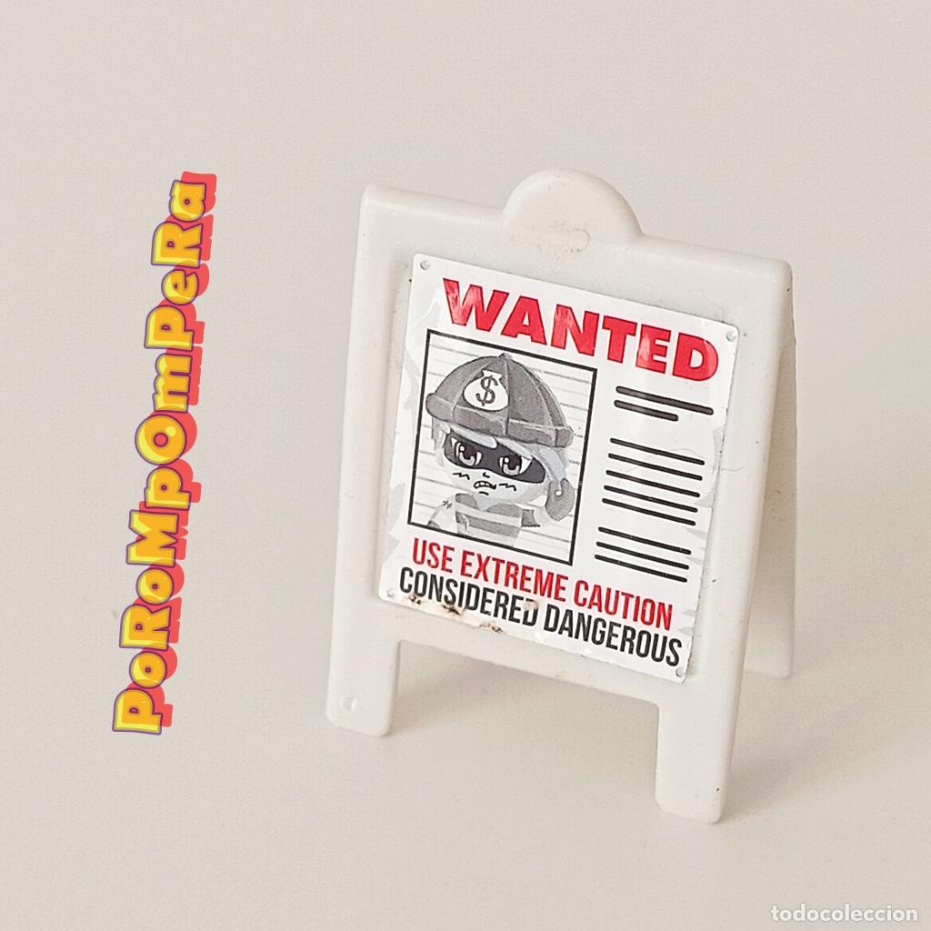 Juguetes antiguos y juegos de colecci&oacute;n: PINYPON cartel WANTED compatible con PLAYMOBIL letrero F5