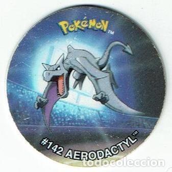 Juguetes antiguos y juegos de colecci&oacute;n: COLECCI&Oacute;N TAZOS MATUTANO POK&Eacute;MON TAZOS LEAGUE SIN PEGATINA TAZO CAPS #142 AERODACTYL 2002 NINTENDO