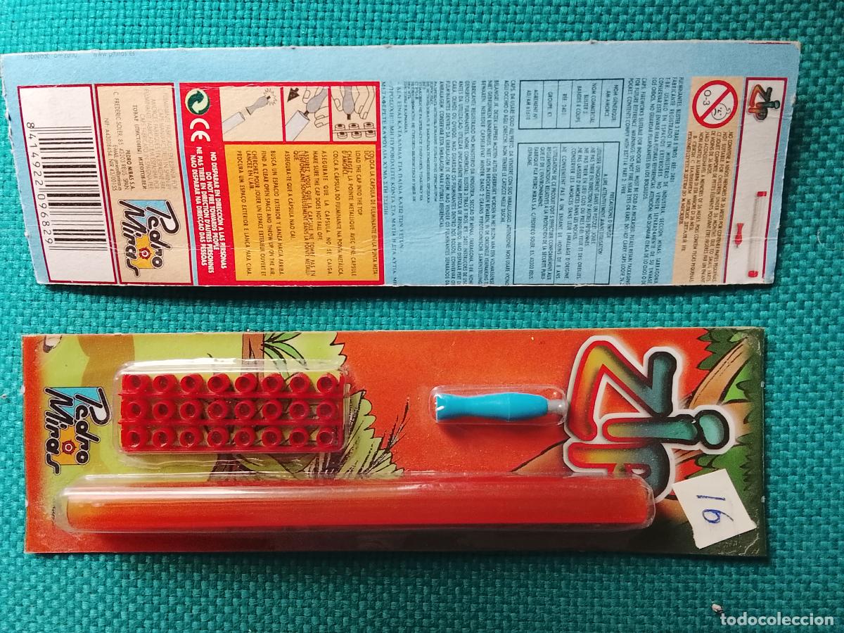 Juguetes antiguos y juegos de colecci&oacute;n: Fulminantes de mixtos mistos Pedro miras Espa&ntilde;a blister punta met&aacute;lica