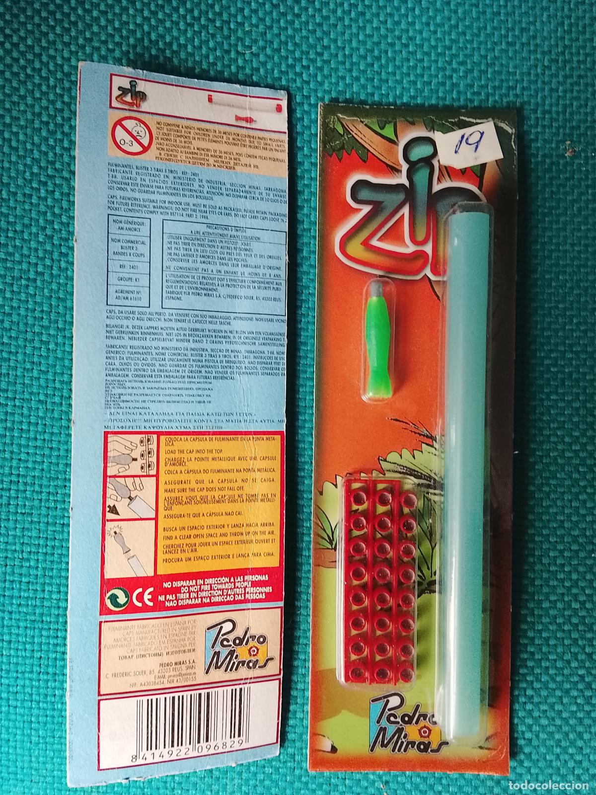 Juguetes antiguos y juegos de colecci&oacute;n: Fulminantes de mixtos mistos Pedro miras Espa&ntilde;a blister punta met&aacute;lica