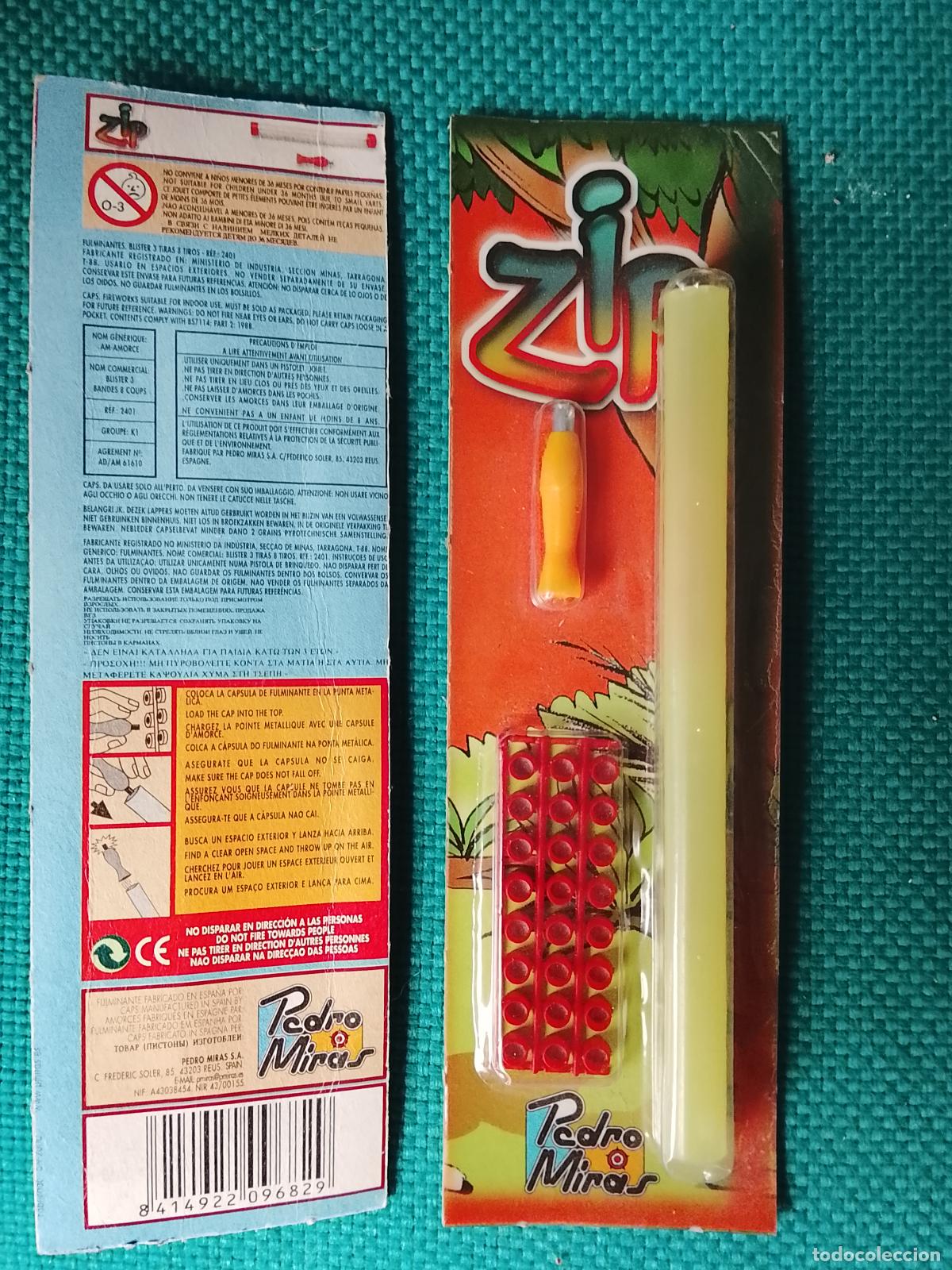 Juguetes antiguos y juegos de colecci&oacute;n: Fulminantes de mixtos mistos Pedro miras Espa&ntilde;a blister punta met&aacute;lica