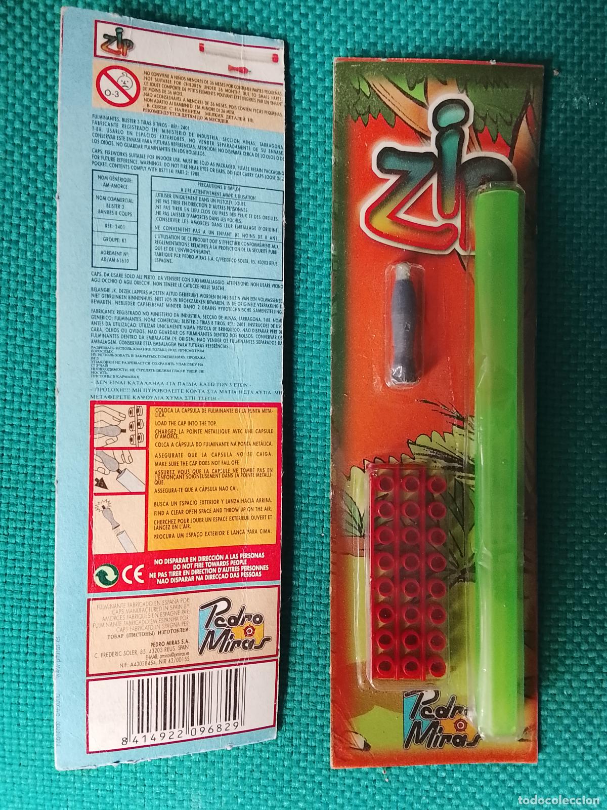 Juguetes antiguos y juegos de colecci&oacute;n: Fulminantes de mixtos mistos Pedro miras Espa&ntilde;a blister punta met&aacute;lica
