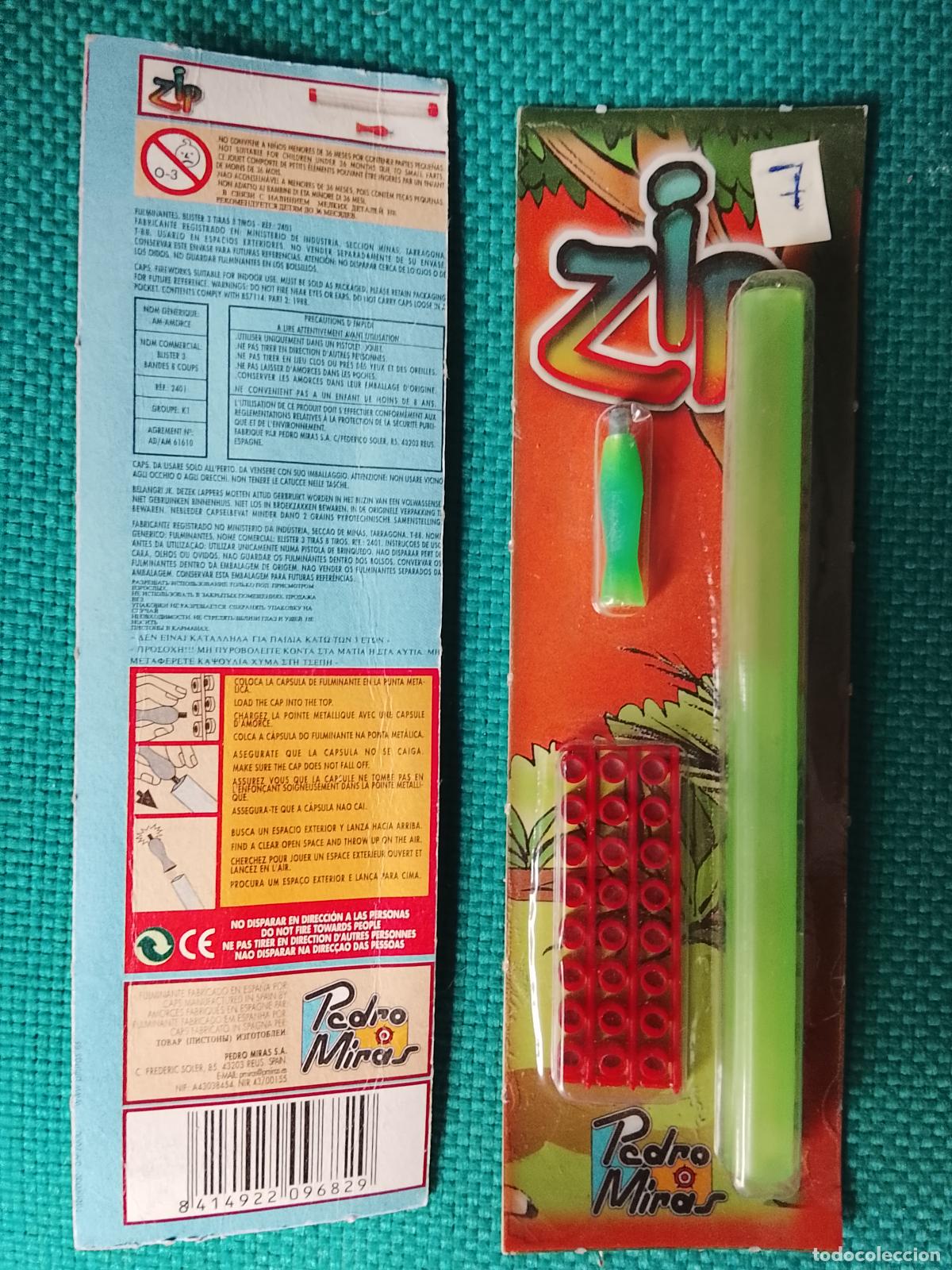 Juguetes antiguos y juegos de colecci&oacute;n: Fulminantes de mixtos mistos Pedro miras Espa&ntilde;a blister punta met&aacute;lica