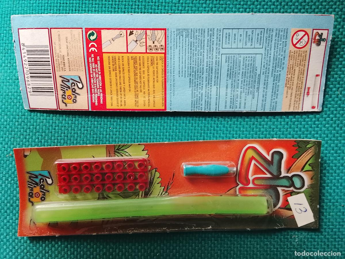 Juguetes antiguos y juegos de colecci&oacute;n: Fulminantes de mixtos mistos Pedro miras Espa&ntilde;a blister punta met&aacute;lica