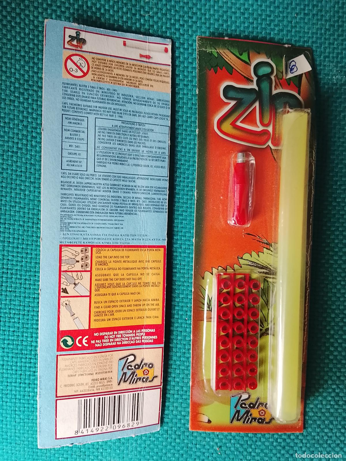 Juguetes antiguos y juegos de colecci&oacute;n: Fulminantes de mixtos mistos Pedro miras Espa&ntilde;a blister punta met&aacute;lica