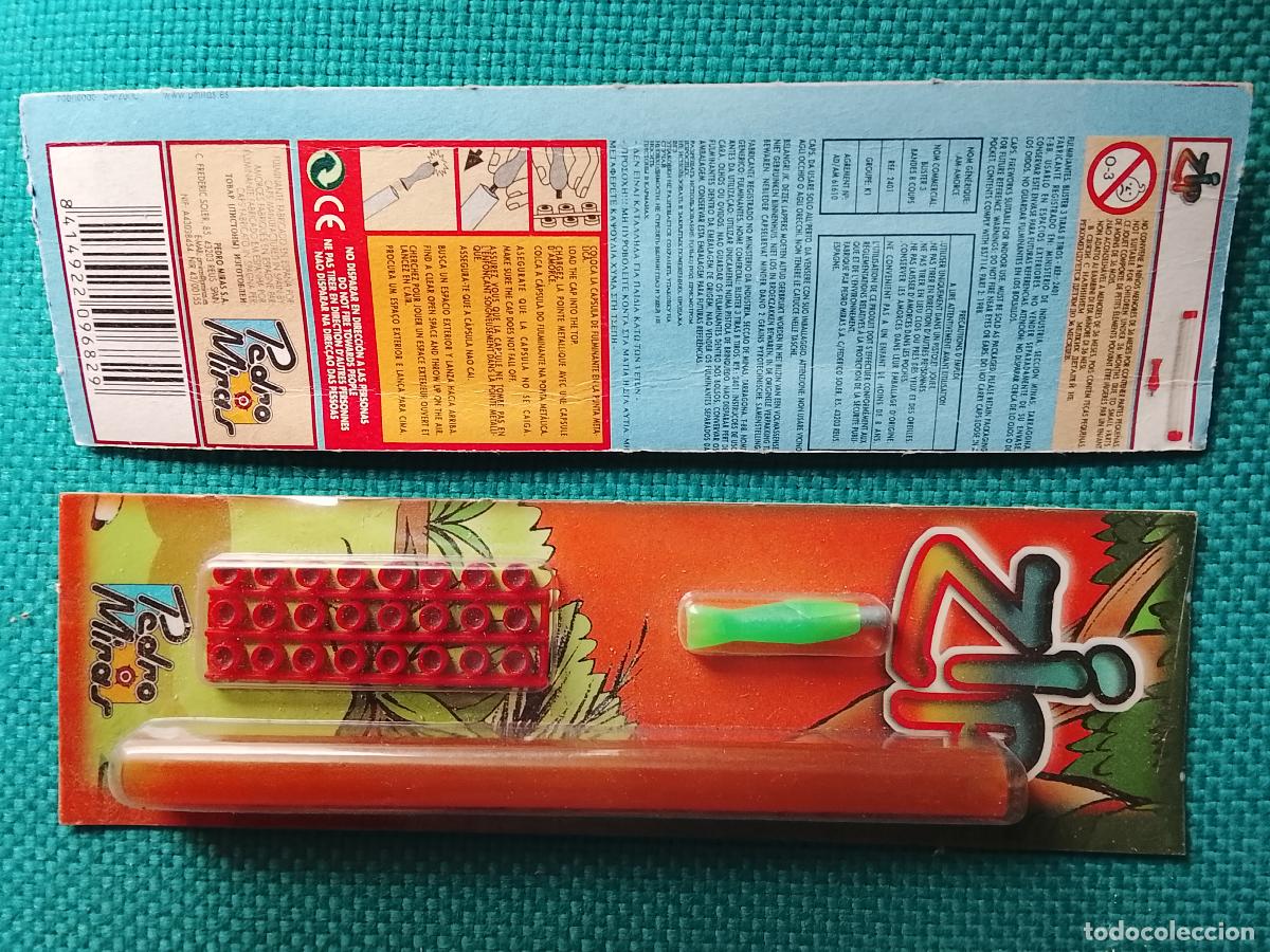 Juguetes antiguos y juegos de colecci&oacute;n: Fulminantes de mixtos mistos Pedro miras Espa&ntilde;a blister punta met&aacute;lica