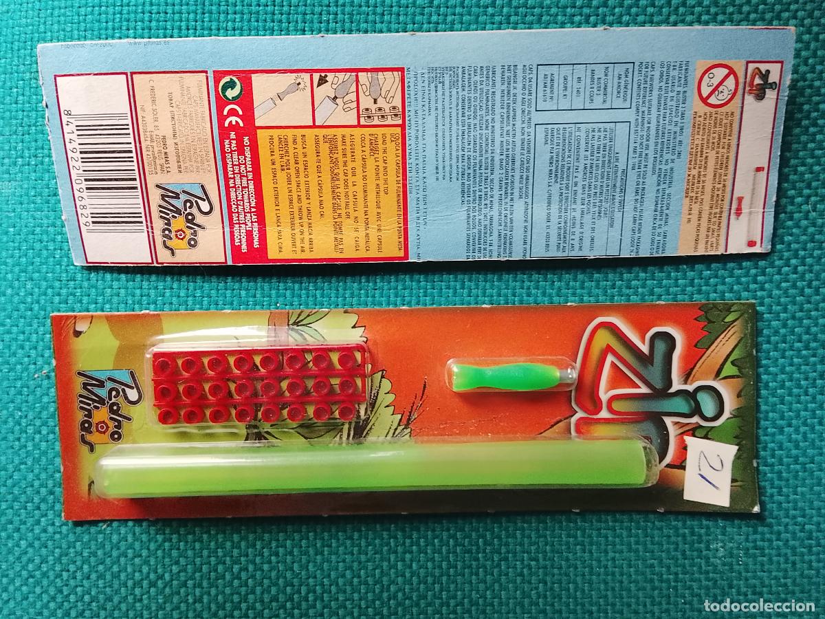Juguetes antiguos y juegos de colecci&oacute;n: Fulminantes de mixtos mistos Pedro miras Espa&ntilde;a blister punta met&aacute;lica