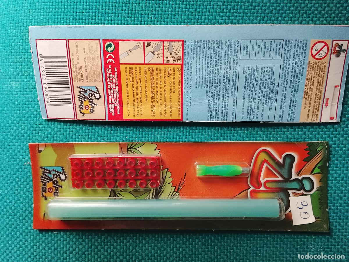 Juguetes antiguos y juegos de colecci&oacute;n: Fulminantes de mixtos mistos Pedro miras Espa&ntilde;a blister punta met&aacute;lica