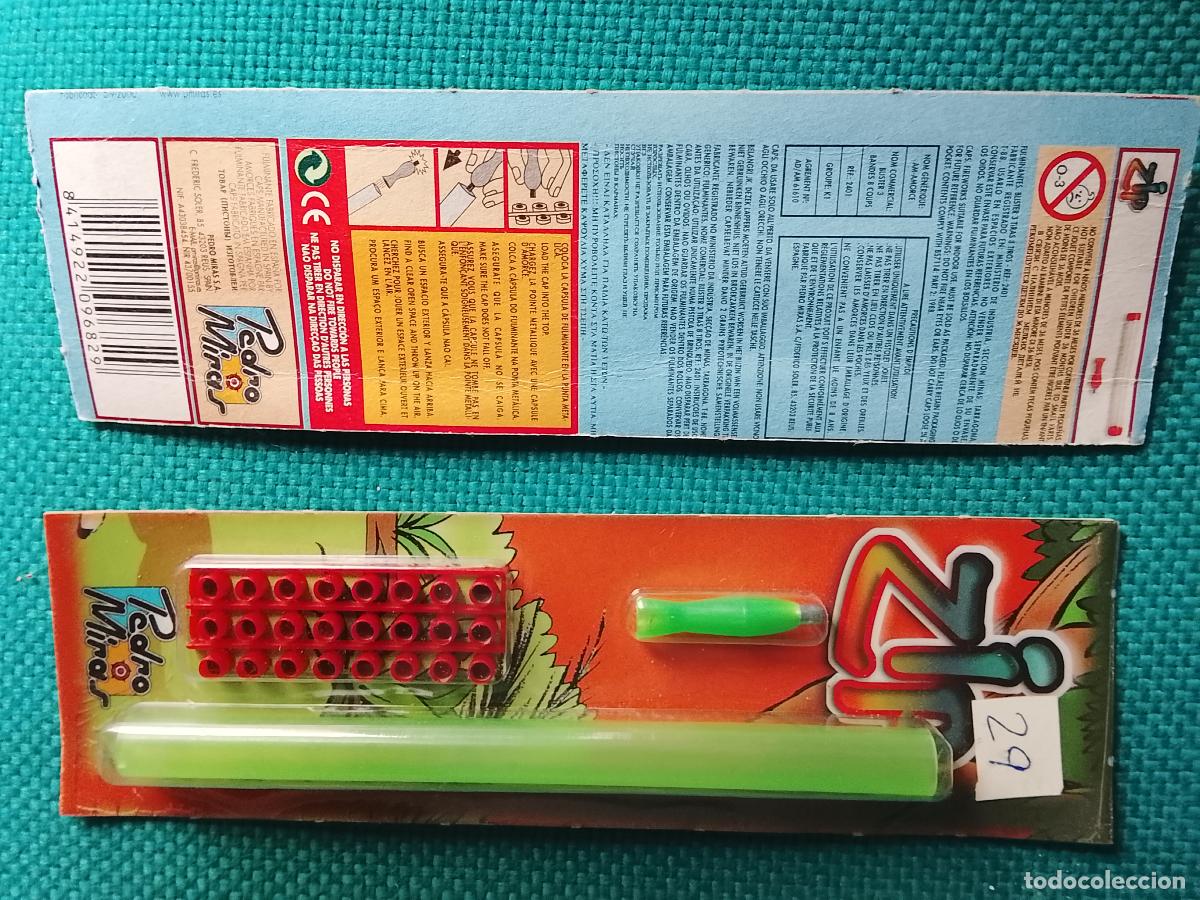 Juguetes antiguos y juegos de colecci&oacute;n: Fulminantes de mixtos mistos Pedro miras Espa&ntilde;a blister punta met&aacute;lica