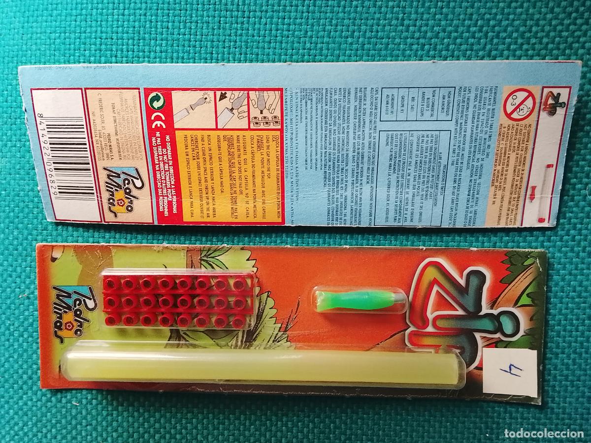 Juguetes antiguos y juegos de colecci&oacute;n: Fulminantes de mixtos mistos Pedro miras Espa&ntilde;a blister punta met&aacute;lica