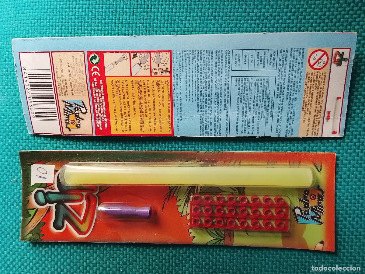 Juguetes antiguos y juegos de colecci&oacute;n: Fulminantes de mixtos mistos Pedro miras Espa&ntilde;a blister punta met&aacute;lica