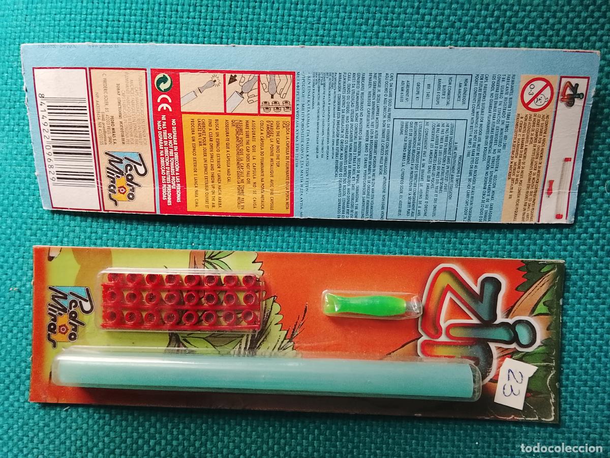 Juguetes antiguos y juegos de colecci&oacute;n: Fulminantes de mixtos mistos Pedro miras Espa&ntilde;a blister punta met&aacute;lica