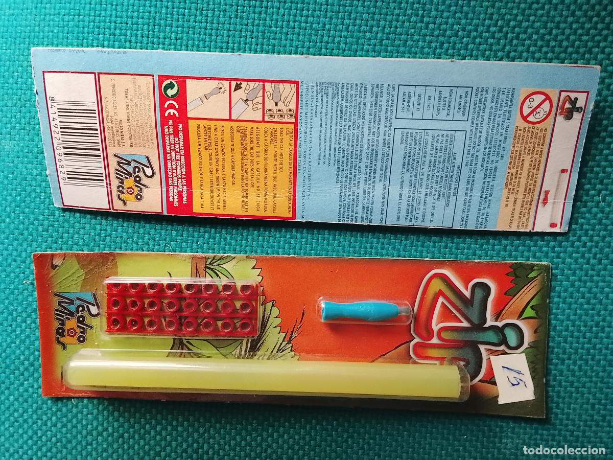 Juguetes antiguos y juegos de colecci&oacute;n: Fulminantes de mixtos mistos Pedro miras Espa&ntilde;a blister punta met&aacute;lica