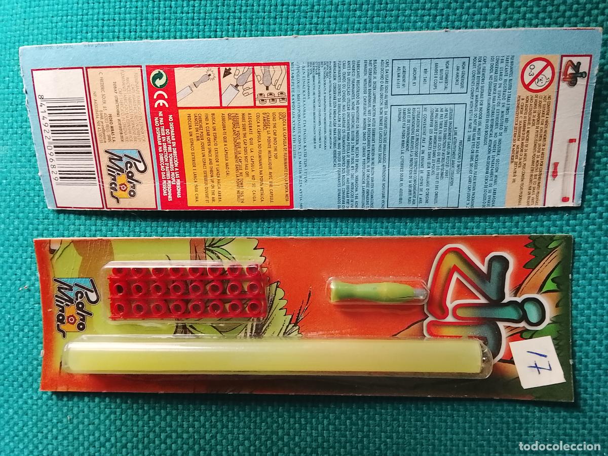 Juguetes antiguos y juegos de colecci&oacute;n: Fulminantes de mixtos mistos Pedro miras Espa&ntilde;a blister punta met&aacute;lica