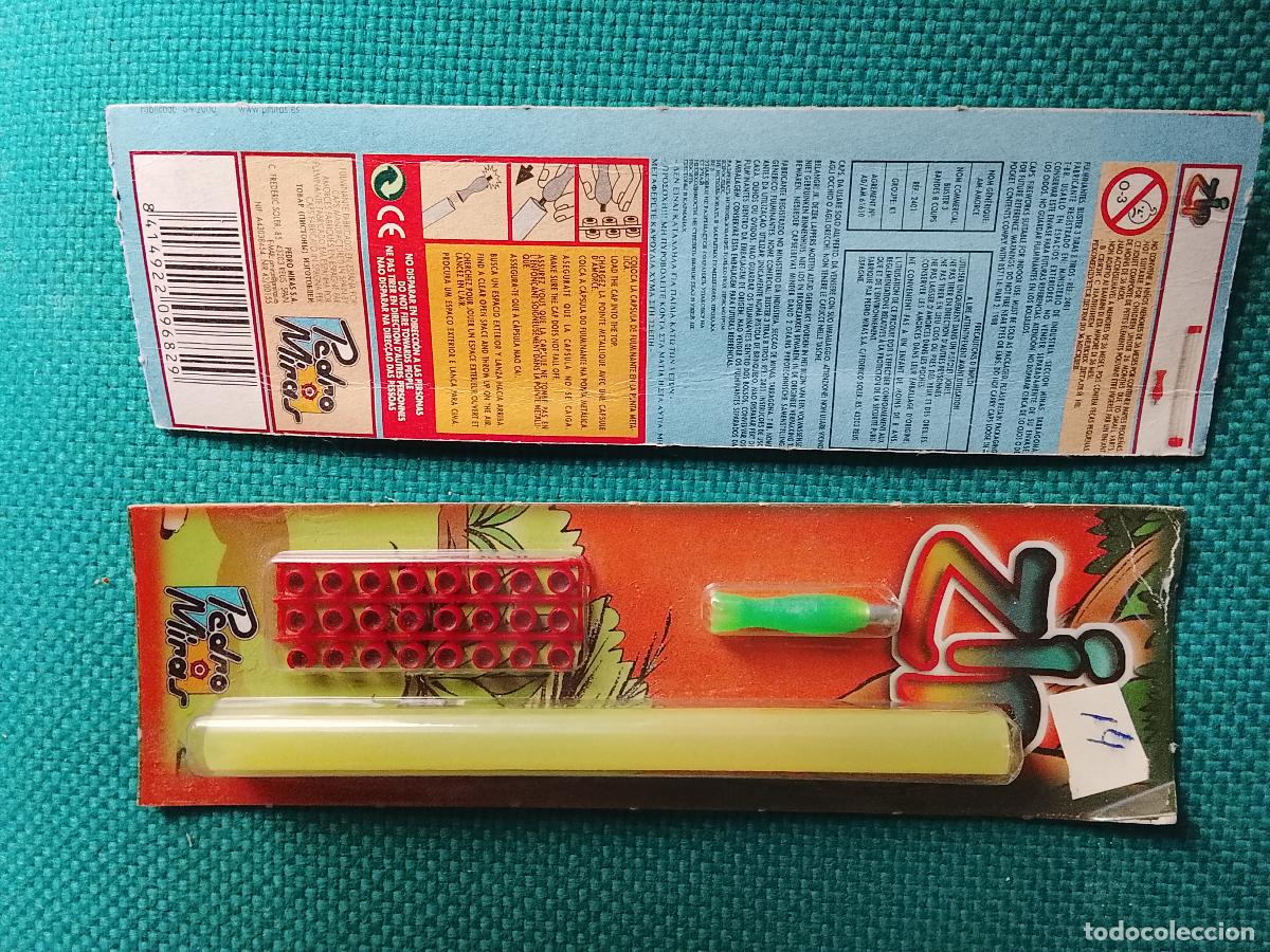 Juguetes antiguos y juegos de colecci&oacute;n: Fulminantes de mixtos mistos Pedro miras Espa&ntilde;a blister punta met&aacute;lica