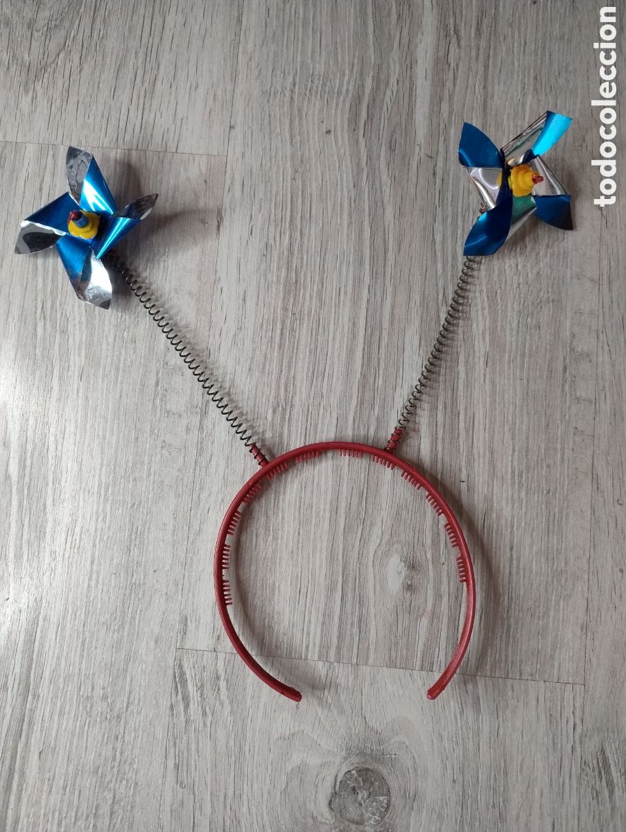 Juguetes antiguos y juegos de colecci&oacute;n: M69 Entra&ntilde;able diadema de kiosko a&ntilde;os 70 con dos molinillos. Carnaval. Fiestas. Navidad a&ntilde;os 70.