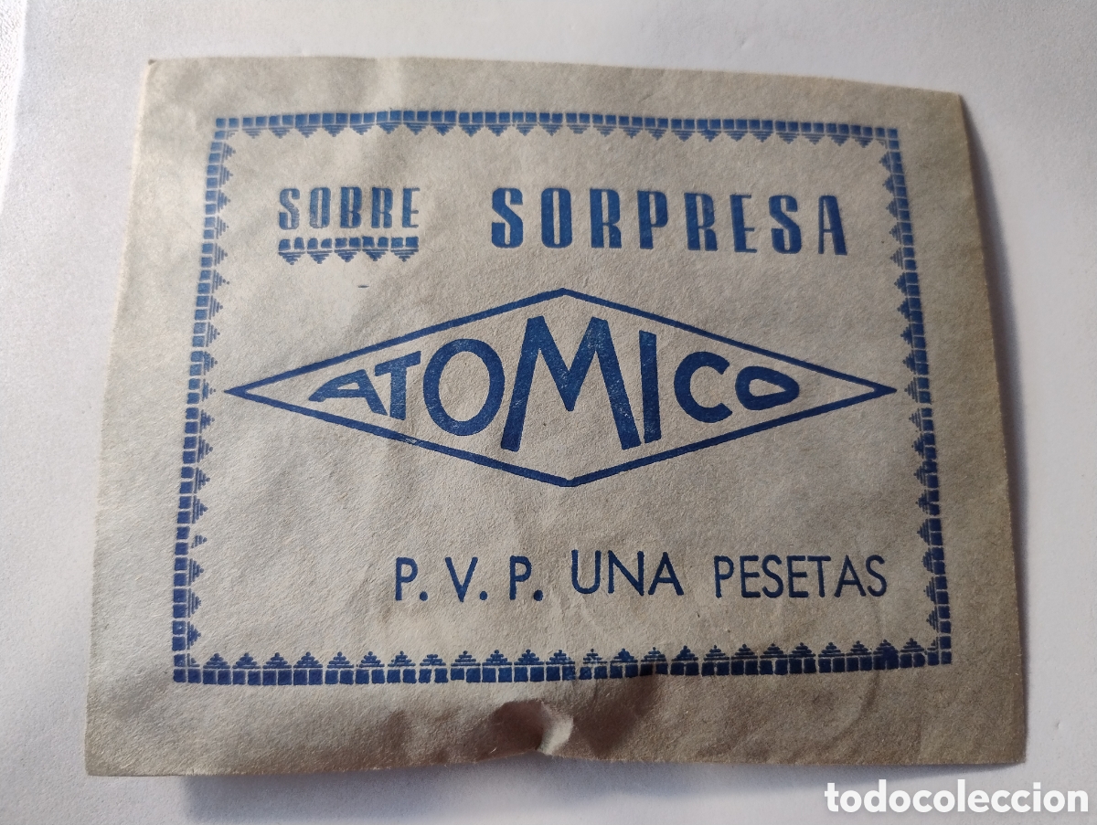 Juguetes antiguos y juegos de colecci&oacute;n: M69 Sobre sorpresa at&oacute;mico kiosko quiosco a&ntilde;os 50-60, sin abrir de 1 peseta.