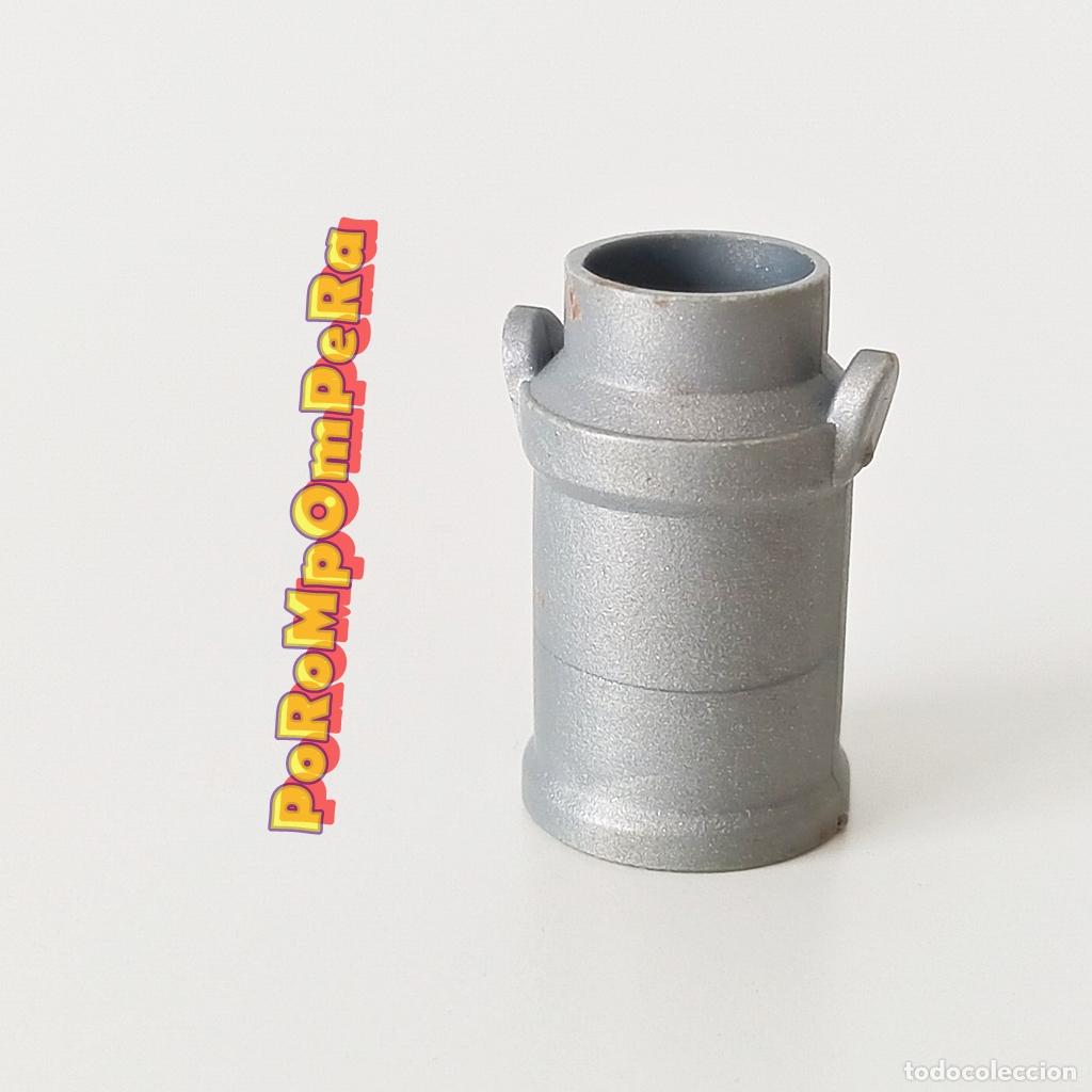 Juguetes antiguos y juegos de colecci&oacute;n: SIKU lechera plateada sin tapa compatible con PLAYMOBIL F1