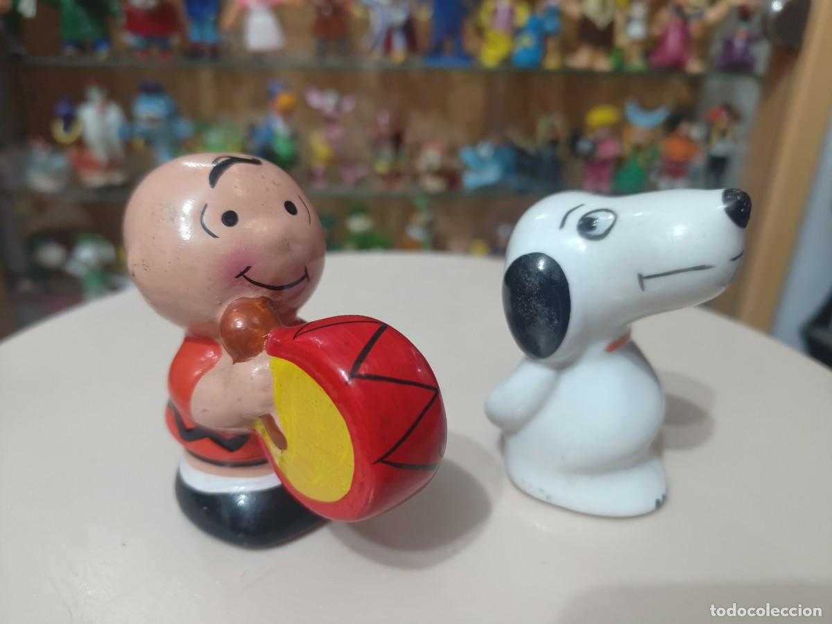 Juguetes antiguos y juegos de colecci&oacute;n: Rareza coleccionistas ! 2 antiguas figuras de ceramica originales vintage a&ntilde;os 80 Snoopy y Charlie
