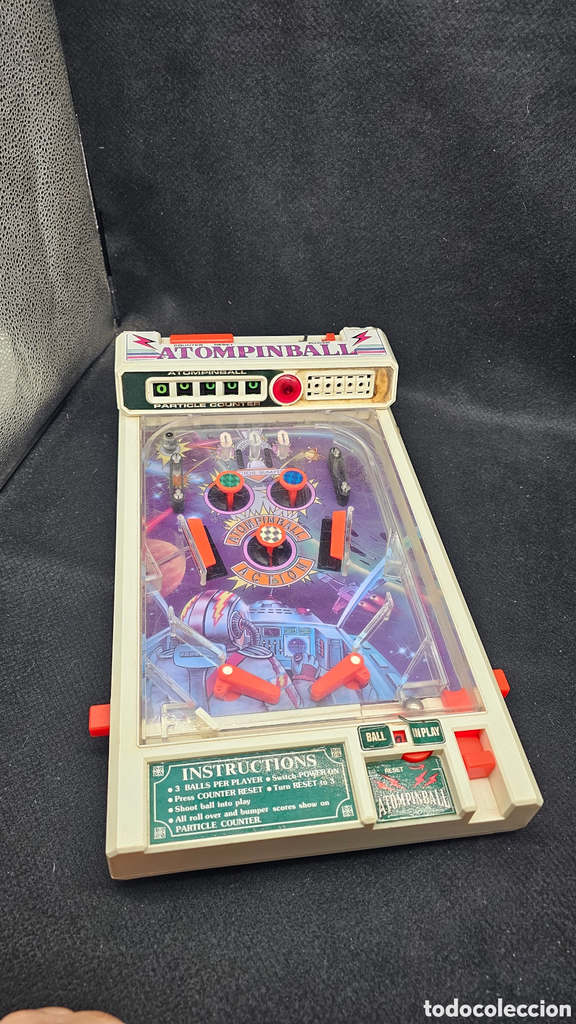 Juguetes antiguos y juegos de colecci&oacute;n: pinball de mesa vintage Atom Pinball d&eacute;cada de los 80